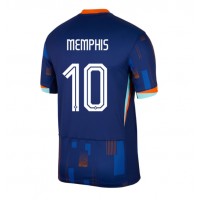 Koszulka piłkarska Holandia Memphis Depay #10 Strój wyjazdowy ME 2024 tanio Krótki Rękaw